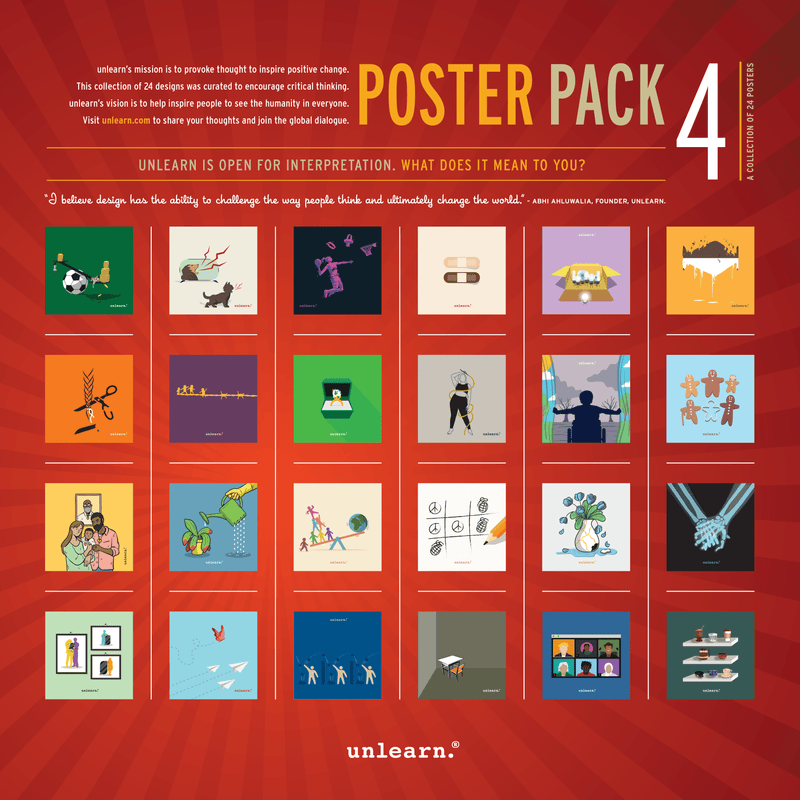 unlearn. Poster Pack 4 - Set of 24