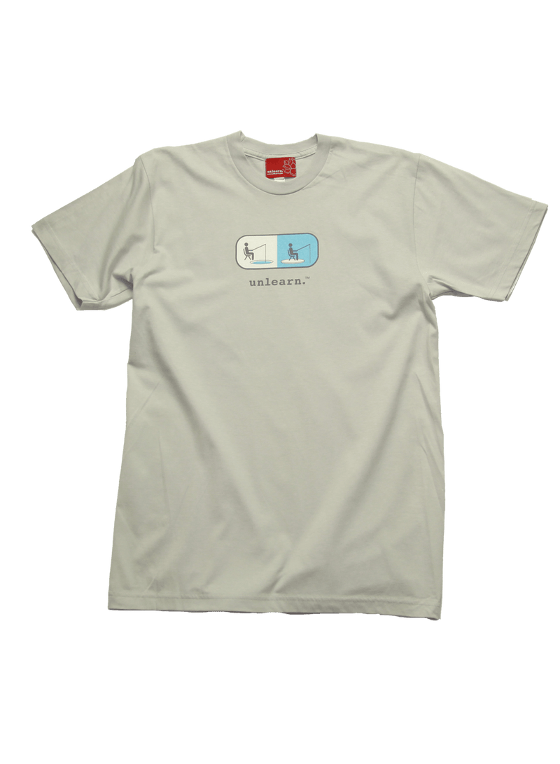 Ice Fishing - Relaxed Fit Silver T-Shirt