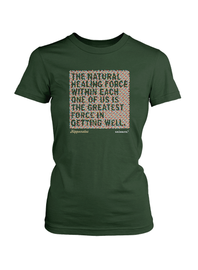 Natural Healing - Women's Olive Green T-Shirt
