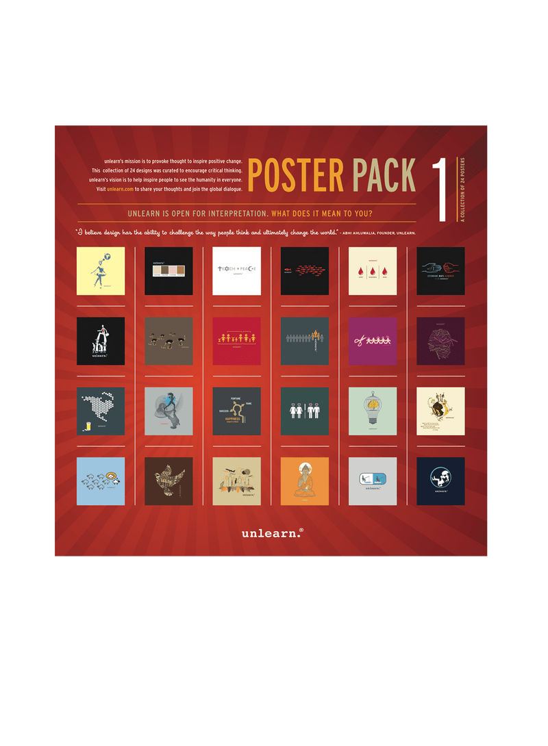 unlearn. Poster Pack 1 - Set of 24