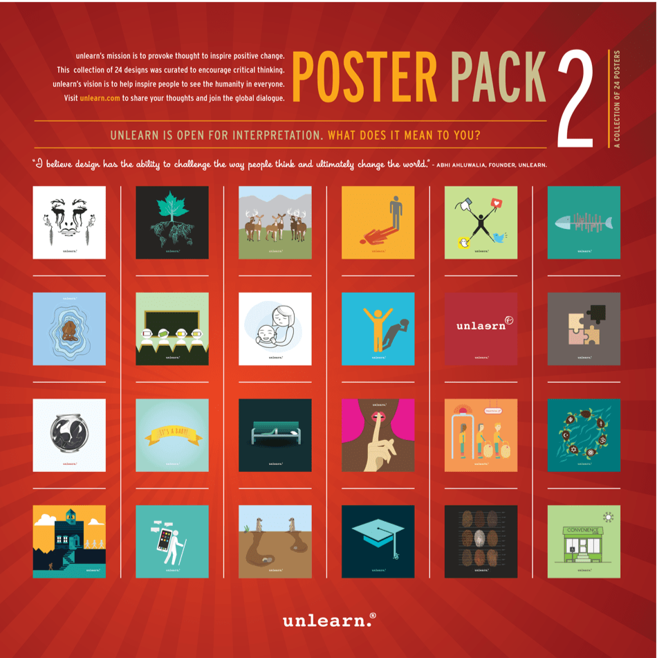 unlearn. Poster Pack 2 - Set of 24
