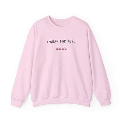 I Wear Pink - Relaxed Fit Crewneck Sweatshirt