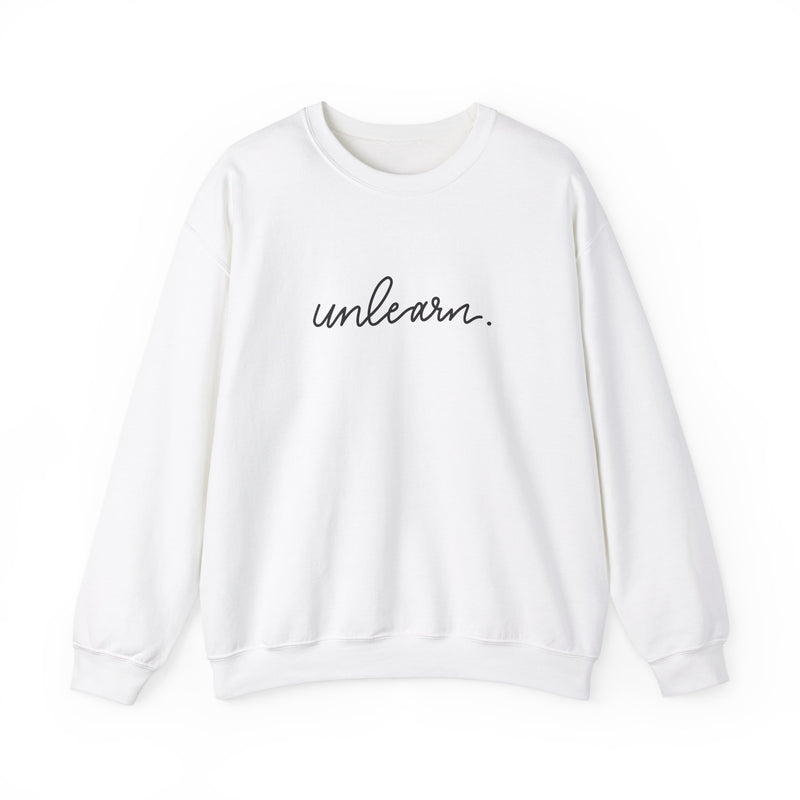 unlearn. logo script - Relaxed Fit Crewneck Sweatshirt