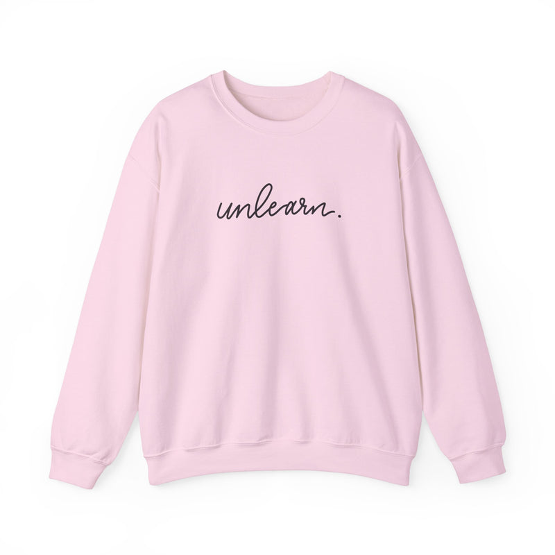 unlearn. logo script - Relaxed Fit Crewneck Sweatshirt