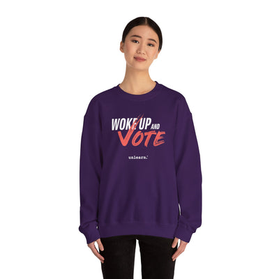 Woke Up and Vote -  Crewneck Sweatshirt