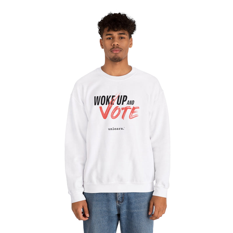 Woke Up and Vote -  Crewneck Sweatshirt