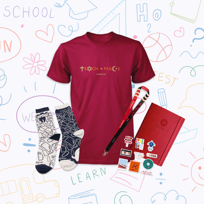 Back to School Bundle - Teach Peace Relaxed Fit T-shirt (5 Products)