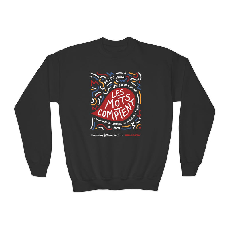 PRE-SALE - FRENCH - Words Matter - Youth Sweatshirt