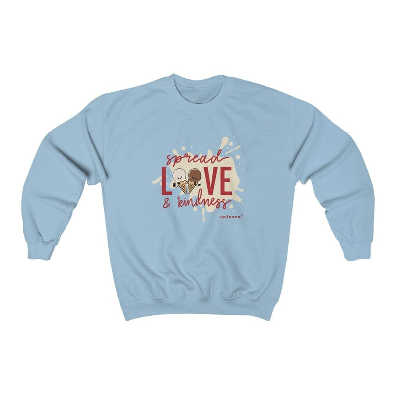 Ice Cream, Love & Kindness - Relaxed Fit Crewneck Sweatshirt