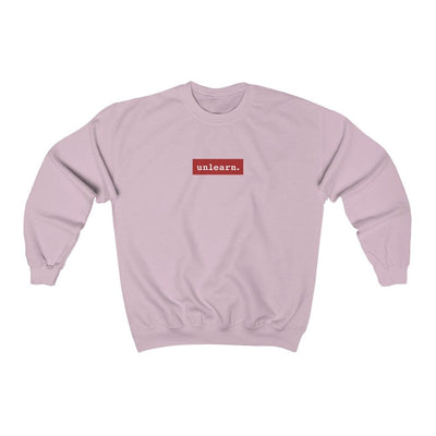 unlearn Red Box Logo - Relaxed Fit  Crewneck Sweatshirt