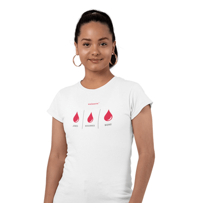 Blood - Women's Fitted White T-Shirt