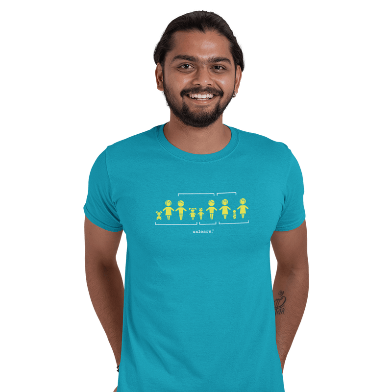 Family - Relaxed Fit Neon Blue T-Shirt