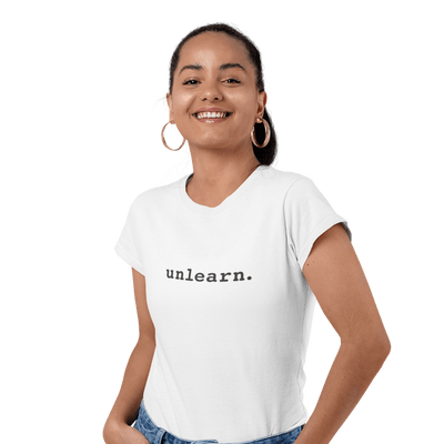 unlearn. Women's Logo - Fitted T-Shirt