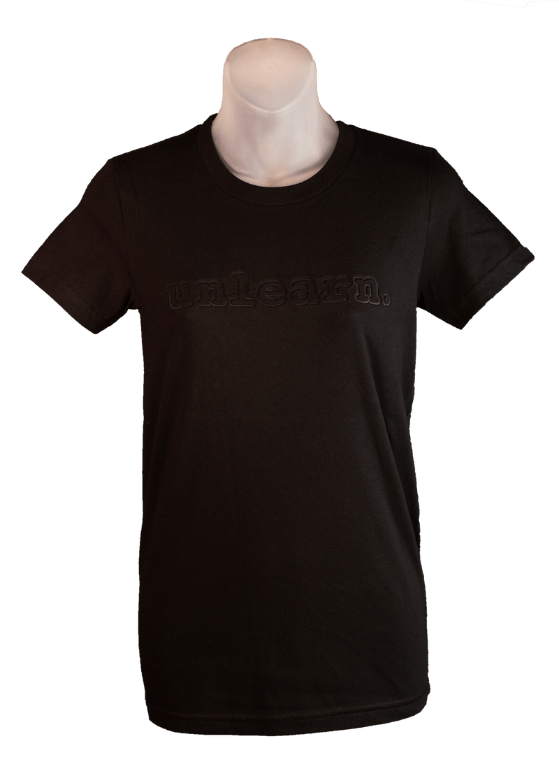 unlearn. Embossed Logo - Women's Fitted T-Shirt*