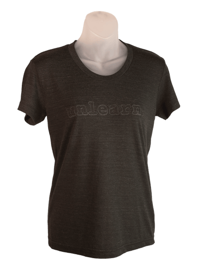 unlearn. Embossed Logo - Women's Fitted T-Shirt
