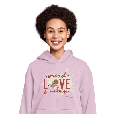 Ice Cream, Love & Kindness - Relaxed Fit Fleece Pullover Hoodie