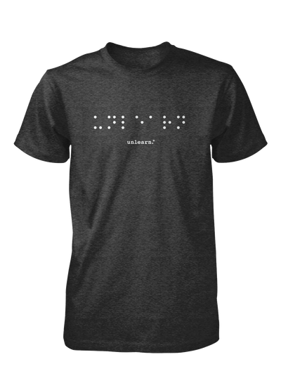 Braille - Unisex Heather Black T-Shirt