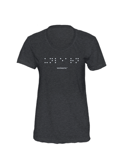 Braille - Women's Heather Black T-Shirt