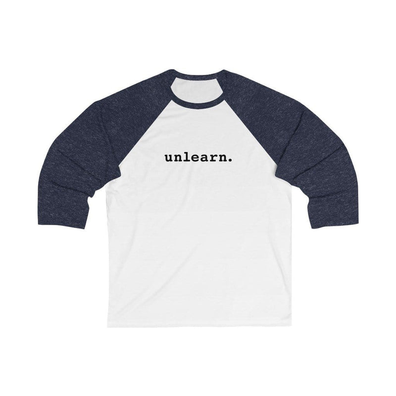 unlearn. logo - 3/4 Sleeve Baseball T-shirt