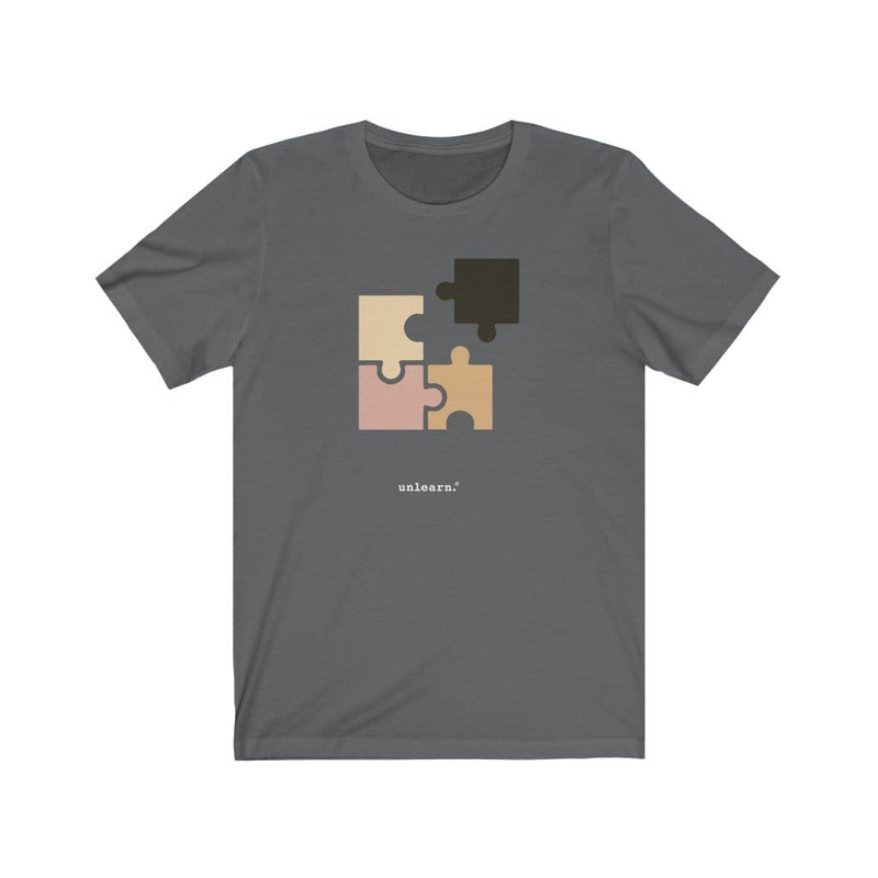 Puzzled - Relaxed Fit Slate Grey T-Shirt