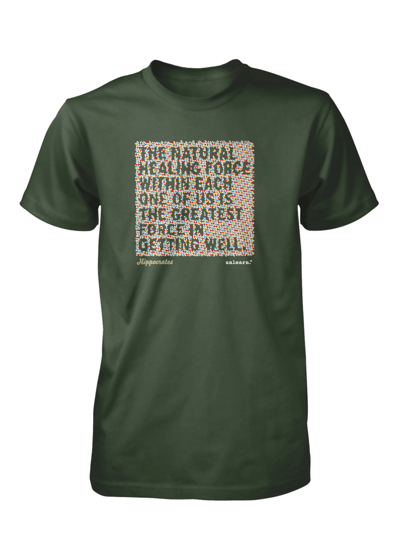 Natural Healing - Unisex Olive Green T-Shirt