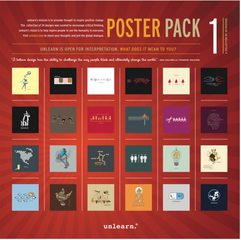 unlearn. Poster Pack 1 - Set of 24