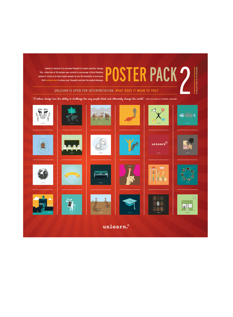 unlearn. Poster Pack 2 - Set of 24