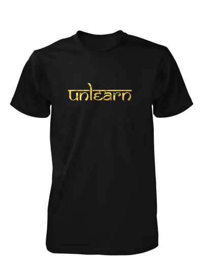 Sanskrit unlearn - Unisex Black T-Shirt