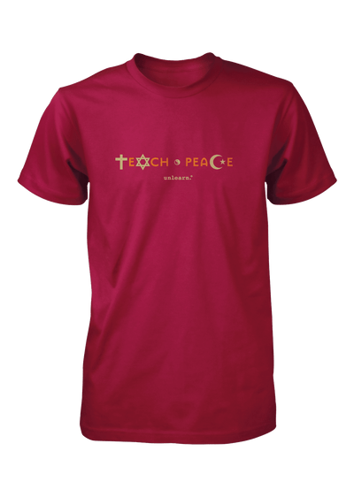 Teach Peace - Unisex Cranberry T-Shirt