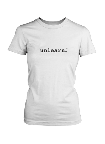unlearn. Women's Logo - Fitted T-Shirt