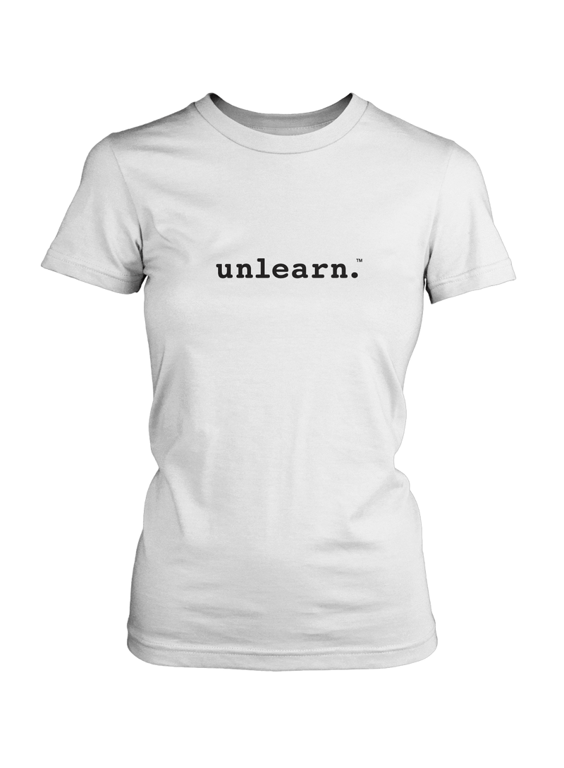unlearn. Women's Logo - Fitted T-Shirt