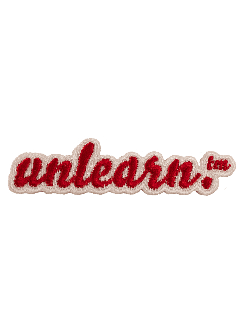 Red unlearn. Embroidered Patch