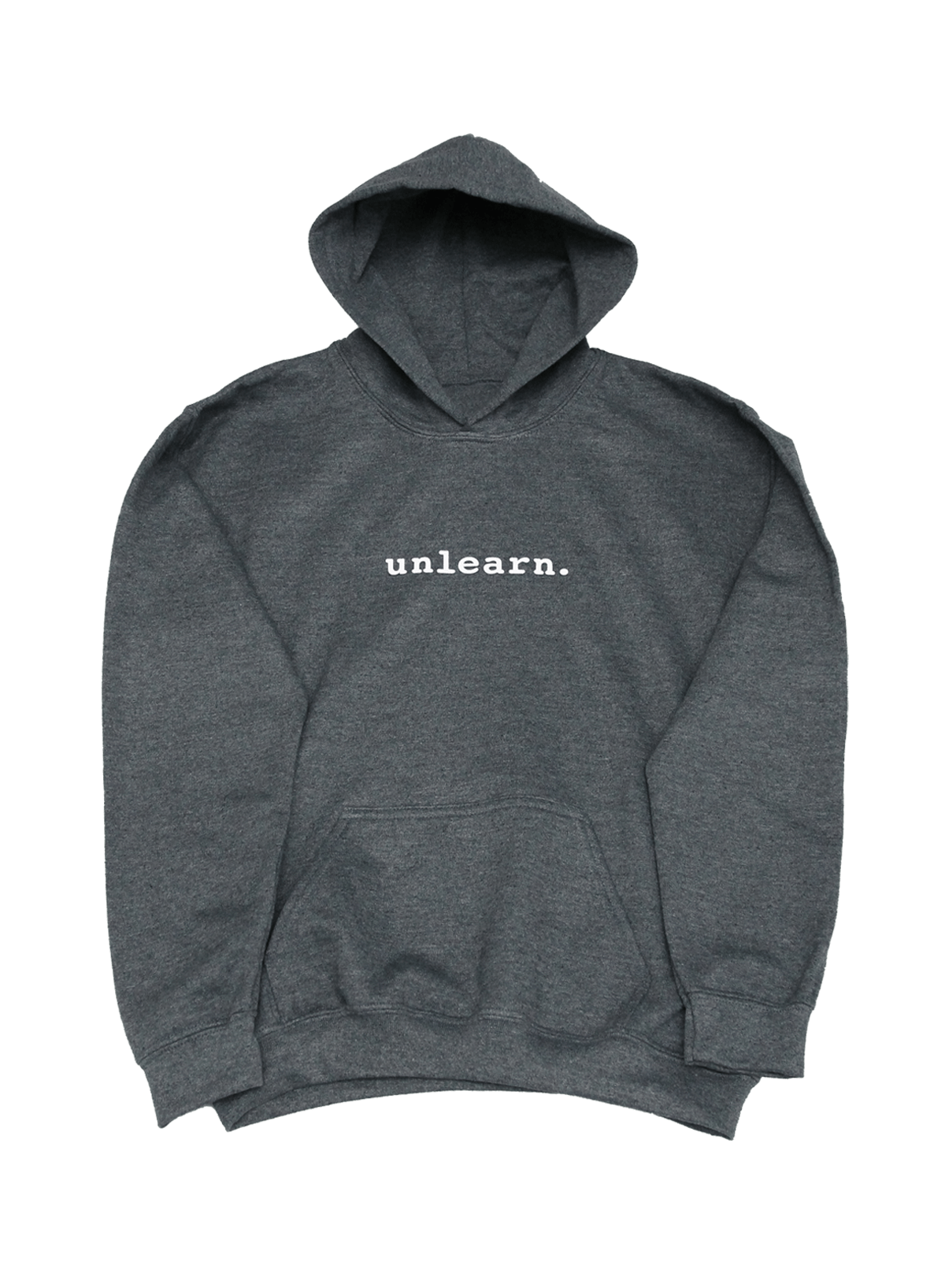 unlearn. logo - Dark Heather Grey Youth Hoodie*