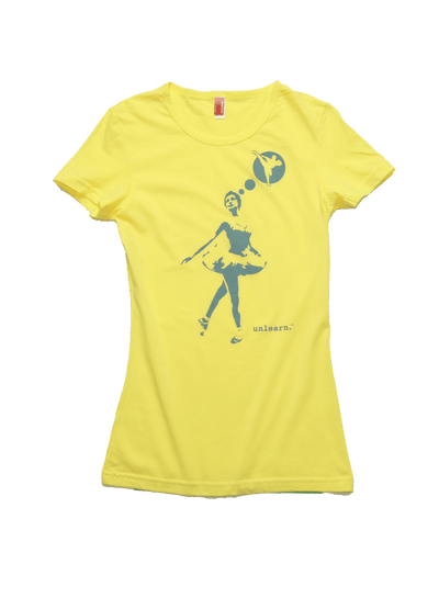 Ballerina - Scoop Neck Yellow T-shirt